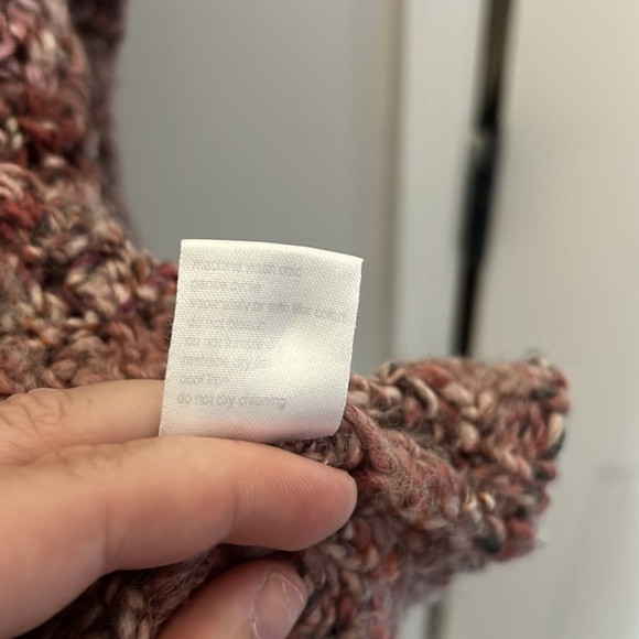 Anthropologie Elsamanda Slouchy Chunk Knit Turtleneck Sweater Large Spice - Picture 9 of 12